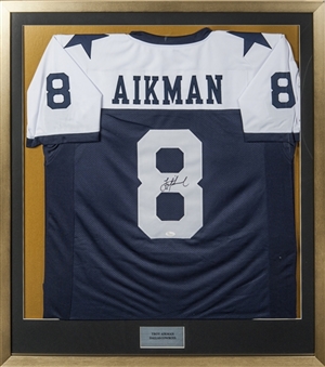 Troy Aikman Signed and Framed Dallas Cowboys Jersey (PSA)